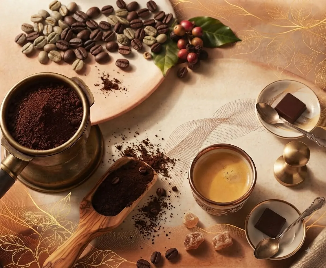 Coffee and instant coffee presentation